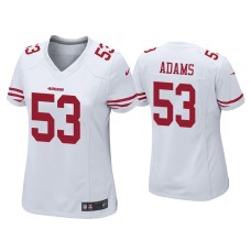 Women's San Francisco 49ers #53 Tyrell Adams White Game Jersey