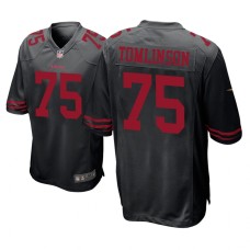 Men's San Francisco 49ers #75 Black Laken Tomlinson Nike Game Jersey