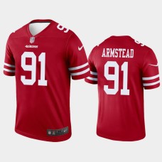 Men's San Francisco 49ers #91 Arik Armstead Scarlet Nike legend color rush Jersey