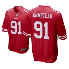 Men's San Francisco 49ers #91 Scarlet Arik Armstead Nike Game Jersey