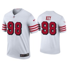 Men's San Francisco 49ers #98 Color Rush Legend Arden Key White Jersey