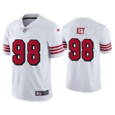 Men's San Francisco 49ers #98 Color Rush Limited Arden Key White Jersey