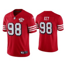 Men's San Francisco 49ers #98 Arden Key Vapor Limited Scarlet Jersey