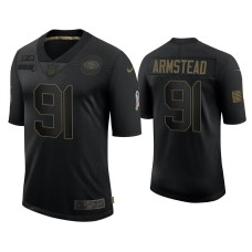 Men's San Francisco 49ers #91 Arik Armstead Black 2020 Salute To Service Limited Jersey