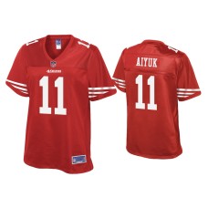 Women's San Francisco 49ers #11 Brandon Aiyuk Scarlet Pro Line Jersey