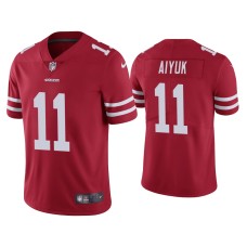 Men's San Francisco 49ers #11 Brandon Aiyuk Scarlet 2020 NFL Draft Vapor Limited Jersey