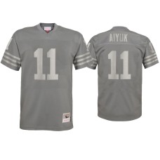 Men's San Francisco 49ers #11 Brandon Aiyuk Charcoal Metal Replica Jersey