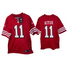 Men's San Francisco 49ers #11 Brandon Aiyuk Scarlet 2021 Game Throwback Jersey