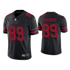 Men's San Francisco 49ers #89 Vapor Limited Charlie Woerner 49ers Black Jersey