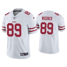 Men's San Francisco 49ers #89 Vapor Limited Charlie Woerner 49ers White Jersey