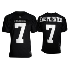 Men's San Francisco 49ers #7 Colin Kaepernick Black IM WITH KAP Jersey