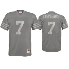 Men's San Francisco 49ers #7 Colin Kaepernick Charcoal Metal Replica Jersey