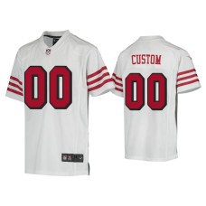 Youth San Francisco 49ers #00 Custom White Color Rush Game Jersey