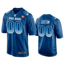 Men's San Francisco 49ers #00 49ers Custom NFC Nike Game Royal Jersey - 2019 Pro Bowl