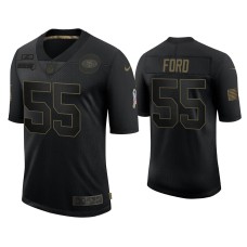 Men's San Francisco 49ers #55 Dee Ford Black 2020 Salute To Service Limited Jersey