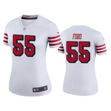 Women's San Francisco 49ers #55 Color Rush Legend Dee Ford White Jersey