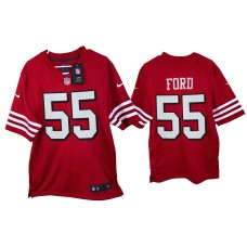 Men's San Francisco 49ers #55 Dee Ford Scarlet 2021 Game Throwback Jersey