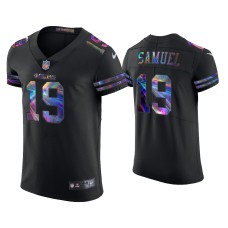 Men's San Francisco 49ers #19 Deebo Samuel Black Golden Edition Holographic Jersey