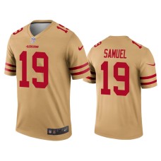 Men's San Francisco 49ers #19 Deebo Samuel Gold Inverted Legend Jersey