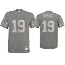 Men's San Francisco 49ers #19 Deebo Samuel Charcoal Metal Replica Jersey