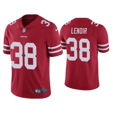 Men's San Francisco 49ers #38 Deommodore Lenoir Vapor Limited Scarlet Jersey