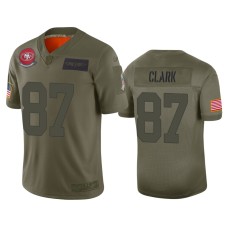 Men's San Francisco 49ers #87 Dwight Clark Camo 2019 Salute to Service Limited Jersey