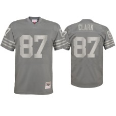 Men's San Francisco 49ers #87 Dwight Clark Charcoal Metal Replica Jersey