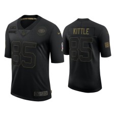 Men's San Francisco 49ers #85 George Kittle Black 2020 Salute to Service Limited Jersey