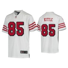 Youth San Francisco 49ers #85 George Kittle White Color Rush Game Jersey