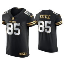 Men's San Francisco 49ers #85 George Kittle Black Golden Edition Elite Jersey