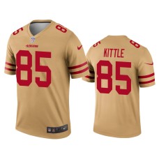 Men's San Francisco 49ers #85 George Kittle Gold Inverted Legend Jersey