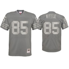 Men's San Francisco 49ers #85 George Kittle Charcoal Metal Replica Jersey