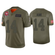 Men's San Francisco 49ers #14 Jalen Hurd Camo 2019 Salute to Service Limited Jersey