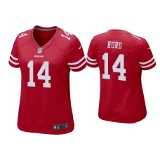 Men's San Francisco 49ers #14 Jalen Hurd Scarlet NFL Draft Game Jersey