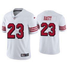 Men's San Francisco 49ers #23 Color Rush Limited JaMycal Hasty White Jersey