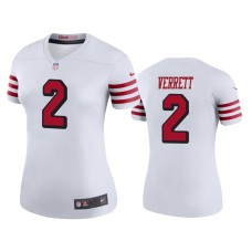 Women's San Francisco 49ers #2 Color Rush Legend Jason Verrett White Jersey