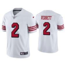 Men's San Francisco 49ers #2 Color Rush Limited Jason Verrett White Jersey