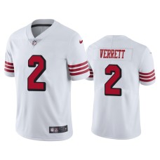 Men's San Francisco 49ers #2 Color Rush Limited Jason Verrett White Jersey