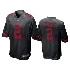 Men's San Francisco 49ers #2 Jason Verrett Black Game Jersey