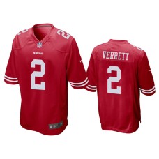 Men's San Francisco 49ers #2 Jason Verrett Scarlet Game Jersey