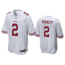 Men's San Francisco 49ers #2 Jason Verrett White Game Jersey