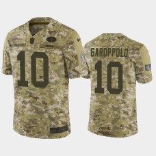 Men's San Francisco 49ers #10 Jimmy Garoppolo Nike Salute to Service Limited Jersey - Camo