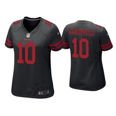 Women's San Francisco 49ers #10 Jimmy Garoppolo Black Game Jersey