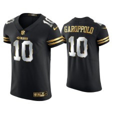 Men's San Francisco 49ers #10 Jimmy Garoppolo Black Golden Edition Elite Jersey