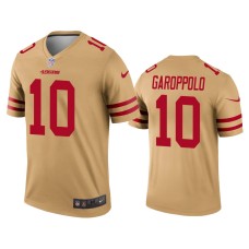 Men's San Francisco 49ers #10 Jimmy Garoppolo Gold Inverted Legend Jersey