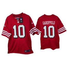 Men's San Francisco 49ers #10 Jimmy Garoppolo Scarlet 2021 Game Throwback Jersey