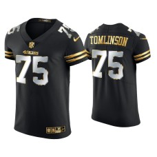 Men's San Francisco 49ers #75 Laken Tomlinson Black Golden Edition Elite Jersey