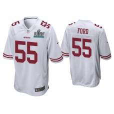 Men's San Francisco 49ers #55 Dee Ford Super Bowl LIV White Game Jersey