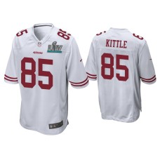 Men's San Francisco 49ers #85 George Kittle Super Bowl LIV White Game Jersey