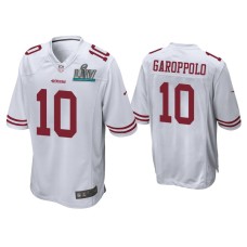 Men's San Francisco 49ers #10 Jimmy Garoppolo Super Bowl LIV White Game Jersey